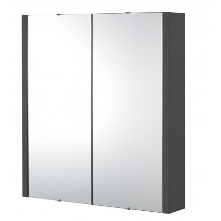 Parade Grey 600mm Two Door Mirror Cabinet 