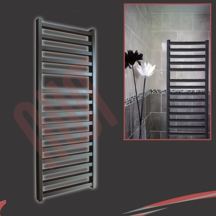 500mm x 1165mm Denbigh Black Towel Rail