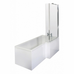 L-Shape Shower Bath with Panels & Screen (Left or Right Hand - 4 Sizes)