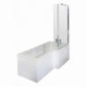 Square Shower Bath with Screen & Front Panel Right Handed Set 1500mm x 850mm