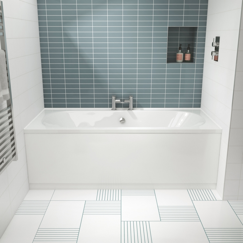 Round Double Ended Bath 1700mm x 700mm - Insitu