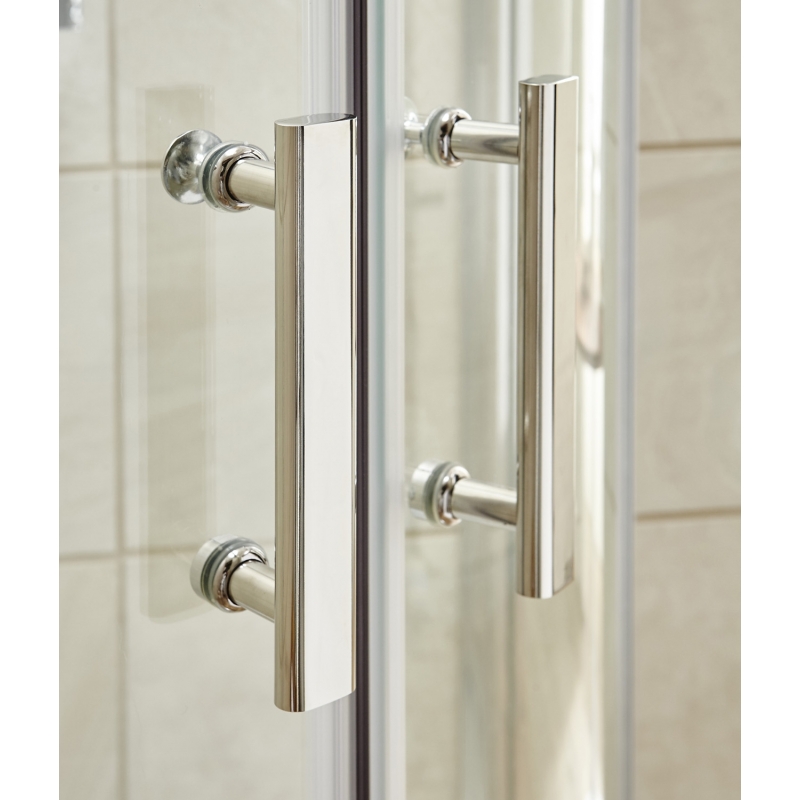 Pacific 6mm Quadrant Shower Enclosure with Square Handles - Close up of Handles