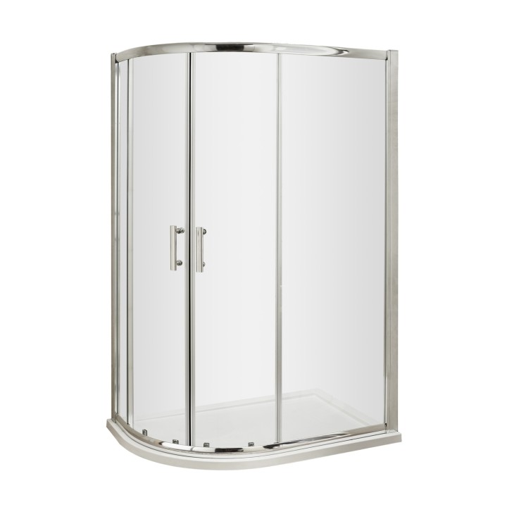 Pacific 6mm Offset Quadrant Shower Enclosure with Square Handles
