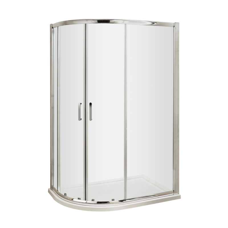 Pacific 6mm Offset Quadrant Shower Enclosure with Round Handles