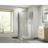 Pacific 6mm Corner Entry Shower Enclosure with Square Handles - Insitu
