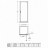 Pacific 6mm Pivot Shower Door with Square Handles  - Technical