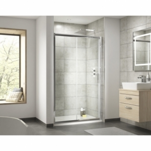 "Pacific" Single Sliding Shower Door with Square Handle 1000mm To 1700mm(W) x 1850mm(H)