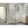 Pacific Double Sliding Shower Door with Square Handle - Insitu