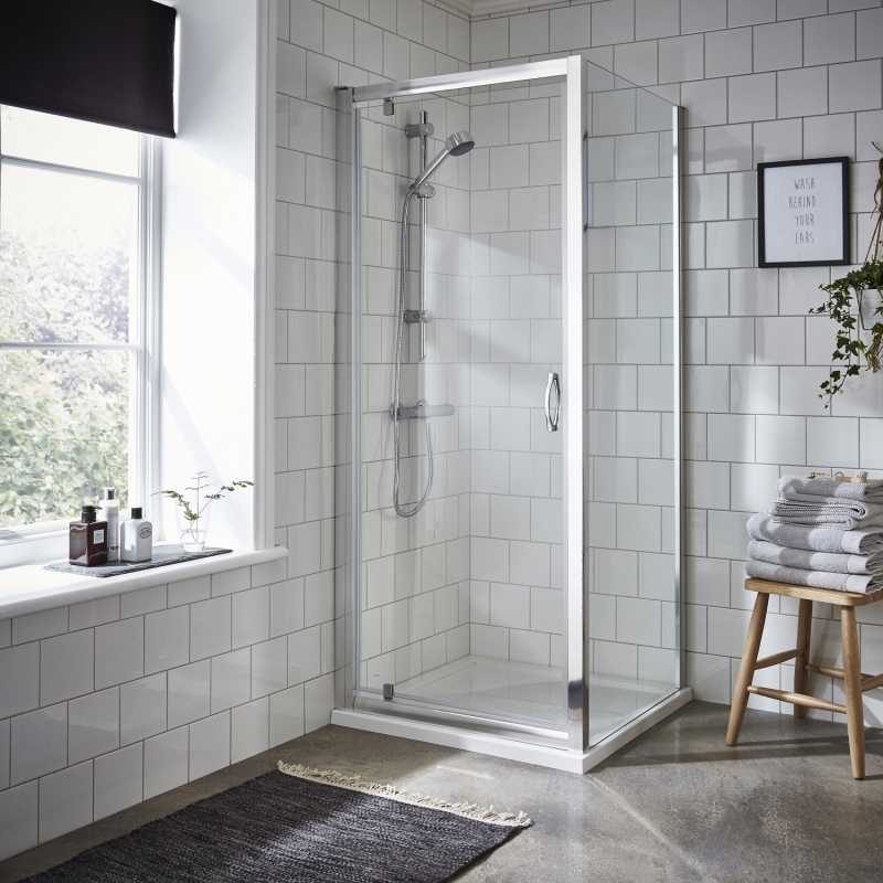 Ella 700mm Pivot Shower Door - Insitu