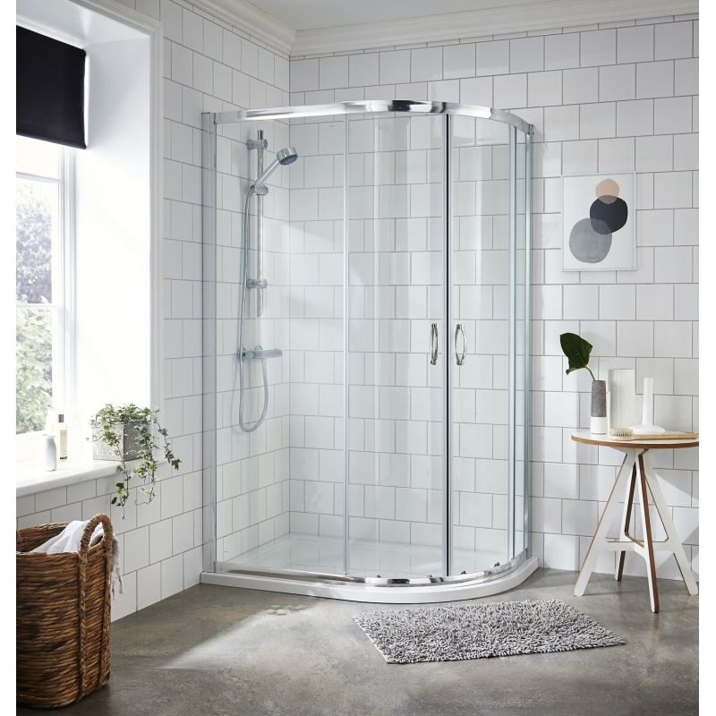 Ella Offset Shower Enclosure 1200x800mm - Insitu