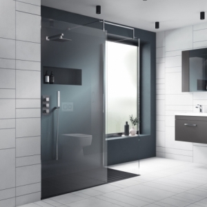 Wall Fixed 8mm Wetroom Shower Screens 1850mm(H) - Chrome