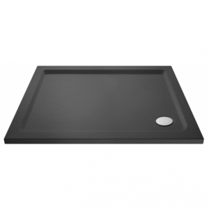 Rectangular Slate Grey Luxury Shower Trays - 900mm to 1800mm (W) - Corner Waste Location (35 Sizes)