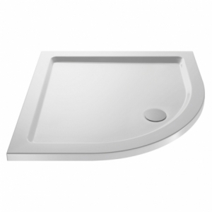 Quadrant White Luxury Shower Trays - 700mm To 1000mm (W) - Edge Waste Location (5 Sizes)