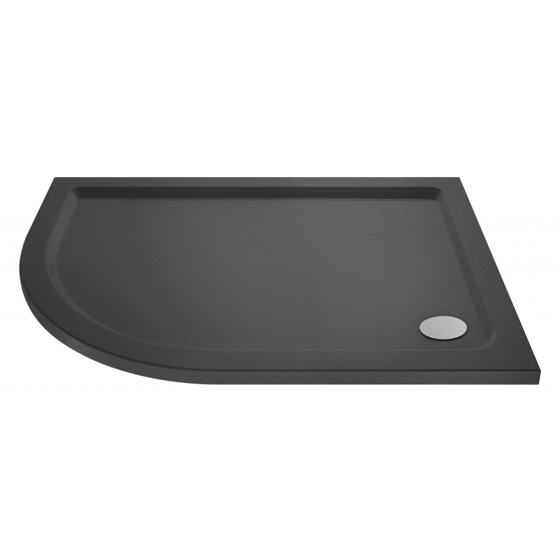 Slate Grey Offset Quadrant Shower Tray Left Handed 900mm x 760mm