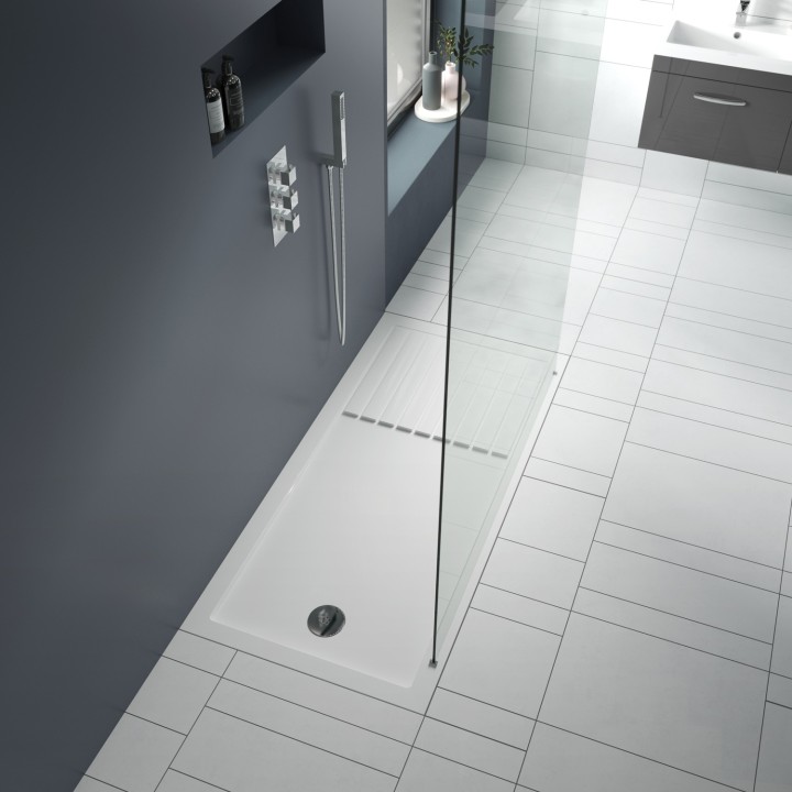 Rectangular Walkin Shower Tray 1400mm X 800mm - Insitu