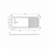 Slate Grey Rectangular Walkin Shower Tray 1700mm X 700mm  - Technical