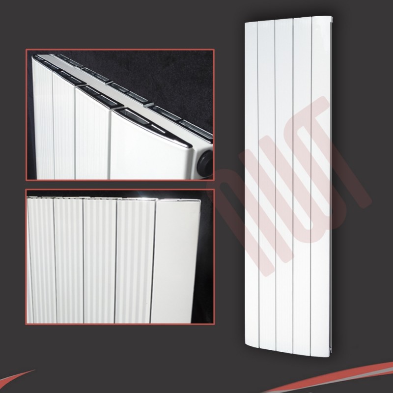 470mm (w) x 1800mm (h) Cariad White (Aluminium) Single Panel