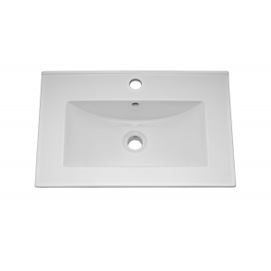 "Coast" Grey Gloss 600mm (w) x 518mm (h) x 400mm (d) Wall Hung Single Drawer Vanity Unit with 18mm Profile Basin