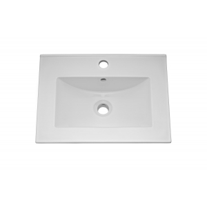 "Coast" Grey Gloss 500mm (w) x 518mm (h) x 395mm (d) Wall Hung Single Drawer Vanity Unit with 18mm Profile Basin