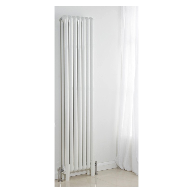 1800mm (h) x 437mm (w) Elias White Vertical Radiator 