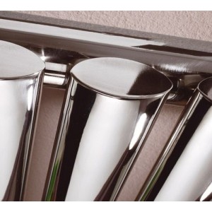 960mm (w) x 500mm (h) "Brecon" Chrome Oval Tube Horizontal Radiator (14 Sections)
