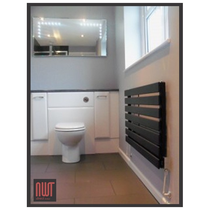 1250mm (w) x 516mm (h) Corwen Black Horizontal Radiator