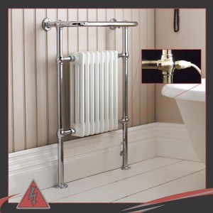 673mm x 963mm Single Heat Old Colwyn Traditional Towel Rail