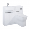 Linea Gloss White Furniture Unit including Toilet & Cistern