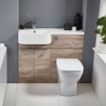 Linea Light Oak Furniture Unit including Toilet & Cistern - Insit