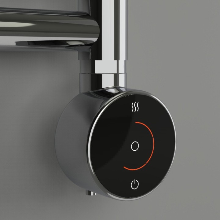 RICA "Circle" Chrome Thermostatic Electric Heating Element - insitu