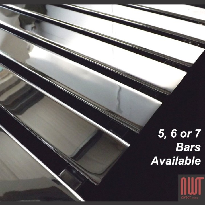360mm (w) x 850mm (h) Corwen Chrome Vertical Radiator