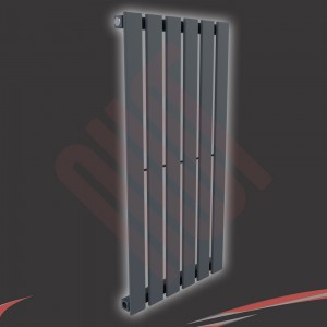 440mm (w) x 850mm (h) "Corwen" Anthracite Flat Panel Vertical Radiator (6 Sections)