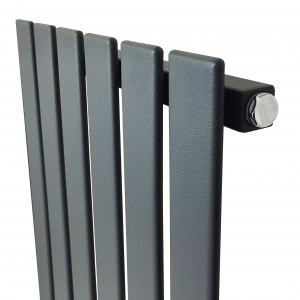 440mm (w) x 1850mm (h) "Corwen" Anthracite Flat Panel Vertical Radiator (6 Sections)