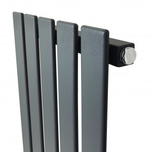 360mm (w) x 1850mm (h) "Corwen" Anthracite Flat Panel Vertical Radiator (5 Sections)