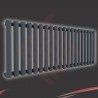 1380mm (w) x 500mm (h) "Brecon" Anthracite Oval Tube Horizontal Radiator (20 Sections)