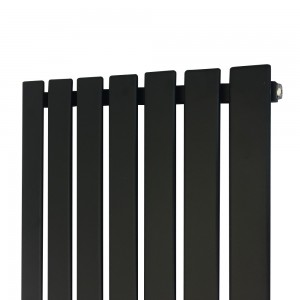 "Corwen" Black Electric Flat Panel Vertical Radiators (9 Sizes - Single Heat or Thermostatic Option)