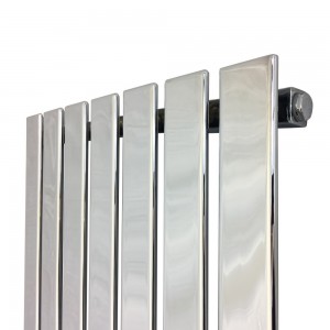"Corwen" Chrome Electric Flat Panel Vertical Radiators (9 Sizes - Single Heat or Thermostatic Option)