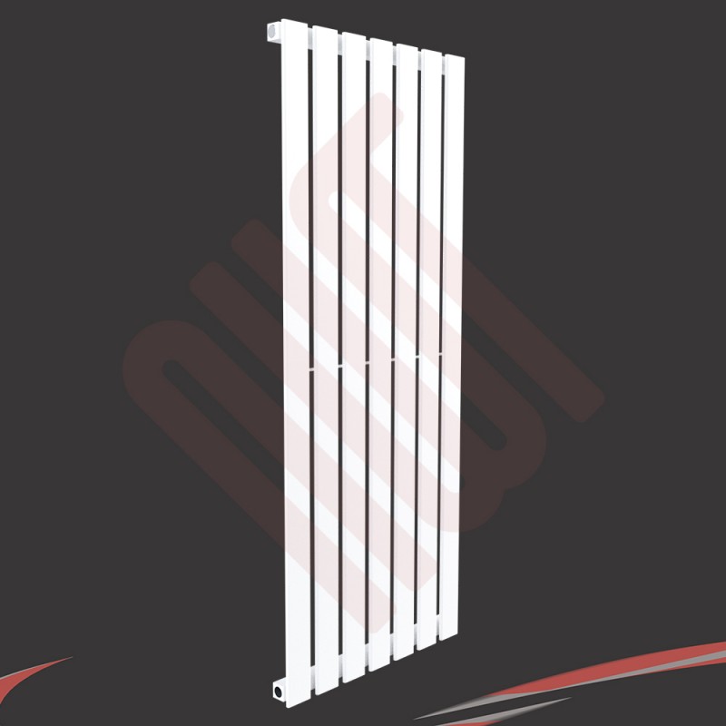 516mm (w) x 1250mm (h) "Corwen" White Flat Panel Vertical Radiator (7 Sections)