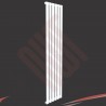 440mm (w) x 1850mm (h) "Corwen" White Flat Panel Vertical Radiator (6 Sections)