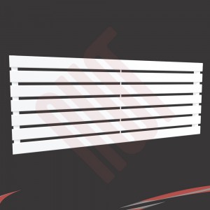 1250mm (w) x 516mm (h) "Corwen" White Flat Panel Horizontal Radiator (7 Sections)