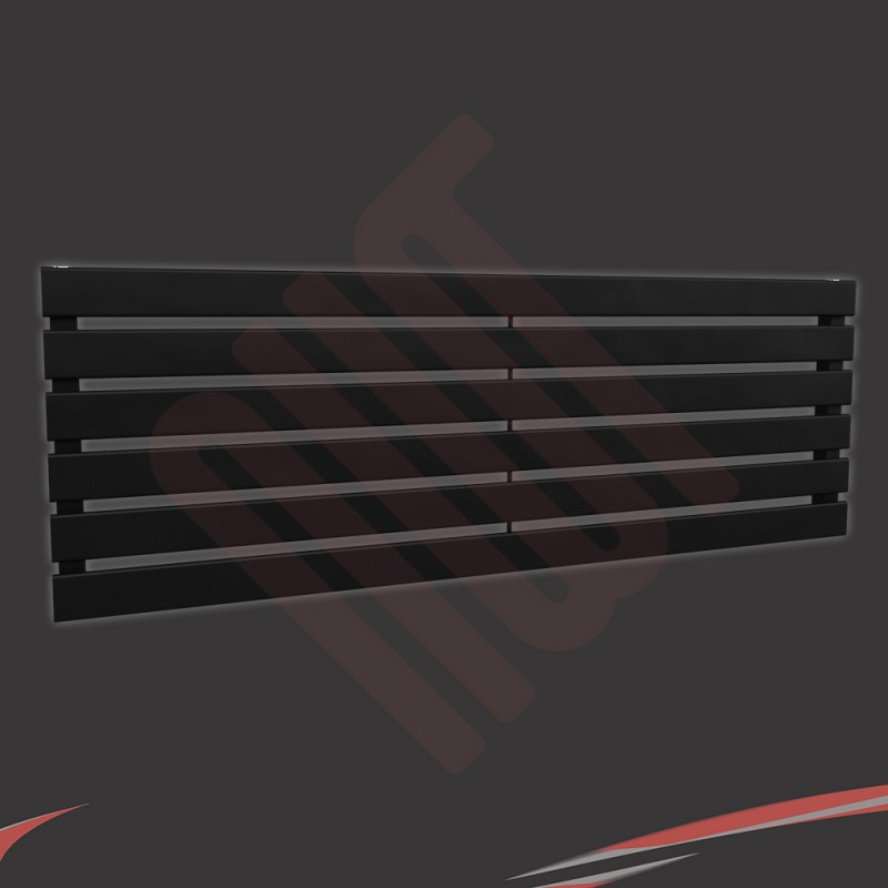 1250mm (w) x 440mm (h) Corwen Black Horizontal Radiator