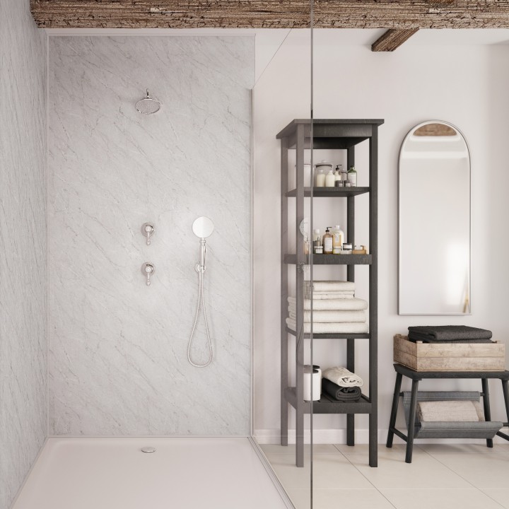 Apollo Marble - Showerwall Panels - Insitu