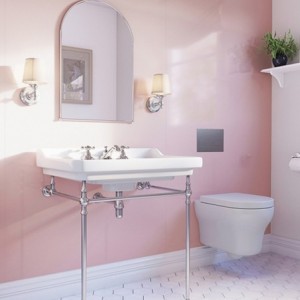 Blush Solid Colour Acrylic - Showerwall Panels - Insitu