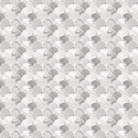 Marble Scallop Patterned Acrylic - Showerwall Panel - Swatch