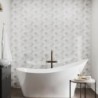 Marble Scallop Patterned Acrylic - Showerwall Panel - Insitu