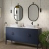 White & Mustard Deco Tile Patterned Acrylic - Showerwall Panel - Insitu