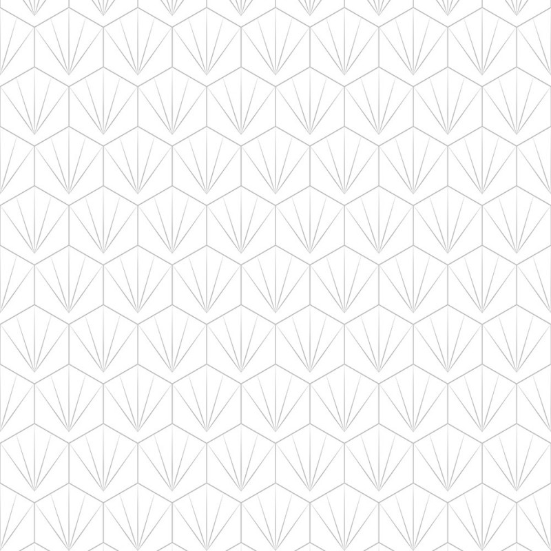 White & Grey Deco Tile Patterned Acrylic - Showerwall Panel - Swatch