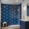 Sapphire Starlight Patterned Acrylic - Showerwall Panel - Insitu
