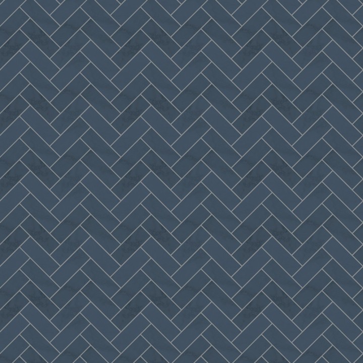 Navy Herringbone Tile Acrylic - Showerwall Panel - Swatch