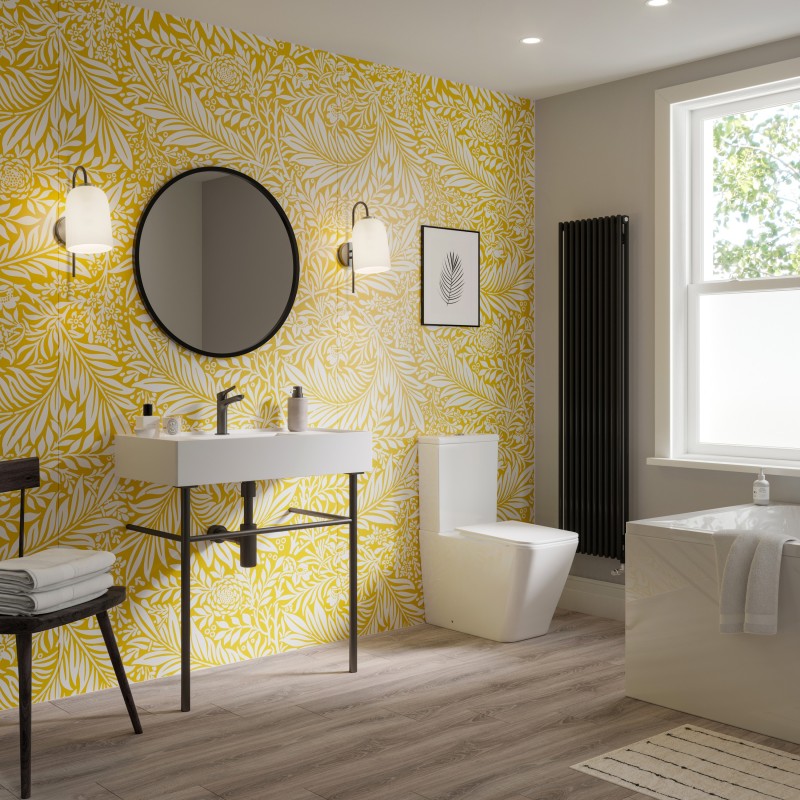 Mustard Fern Acrylic - Showerwall Panel - Insitu